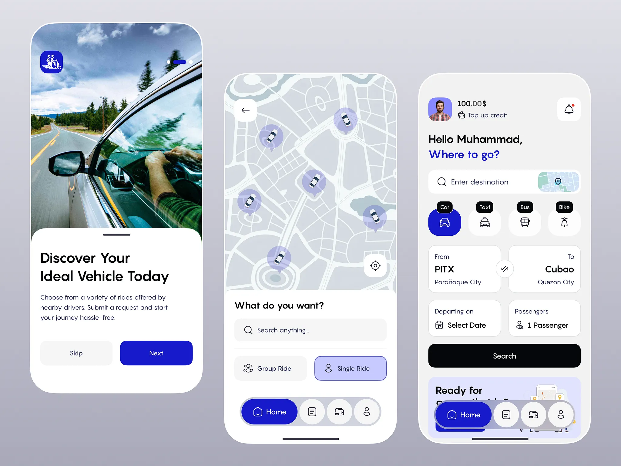 SwiftMove ride-hailing app